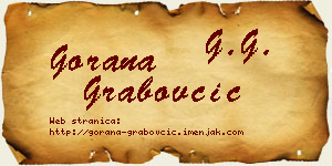 Gorana Grabovčić vizit kartica